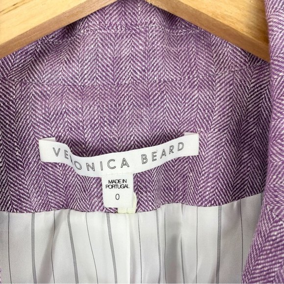 SOLD Veronica Beard Dickey Blazer Miller Lilac Purple Double Breasted Jacket - Picture 13 of 16